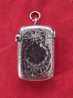Solid Silver Vesta Case William Neale Chester 1898 40mm