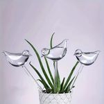 5 Pack Bird Self Watering Globes Automatic Plant Drip Irrigation Spikes UK