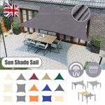HEAVY DUTY SUN SHADE SAIL GARDEN PATIO AWNING CANOPY 98% UV BLOCK WATERPROOF UK