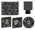 GAMING LEVEL UP xbox ps CEILING SHADE, TOUCH LAMP, WALL ART, CLOCK or BUNDLE