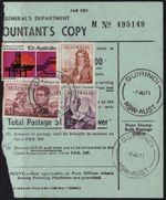 OFFICIAL PMG BULK POSTAGE RECEIPT WITH 50c; $1 & $2 NAVIGATORS DATED 1971 CV$100