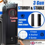 Luxury 3 Gun Cabinet Lockable Safe Rifle Firearm Steel BS7558/92 Police Approved