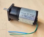 Maxon DC motor, 12 V, with 200:1 gearbox, 6 mm shaft with flat + M3 thread hole