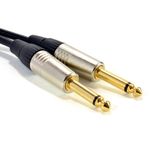 5m GOLD Mono 6.35mm 1/4 inch Jack Plugs Guitar/Amp/Instrument Cable Lead [007929