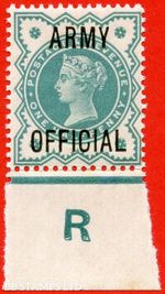 SG. O42. L37. ½d Blue - Green. " ARMY OFFICIAL ".  A fine UNMOUNTED MINT B79693