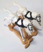 Vintage Timpo Wild West Wagons Stagecoach Covered Chuck & Fire Wagon Horse Team