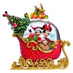 11 inch Sleigh Snowglobe with Glitter and LED Lights