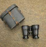 Binoculars Jumelle Marine – Le Jockey Club Paris with Old Case, Some Damage