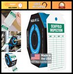 Scaffolding Inspection Tags - 100 Durable Tags on a Roll for Safety Compliance