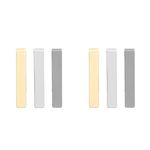 6Pcs Metal Tie Clips Reusable Men Fashion Tie Bars for Business and Events