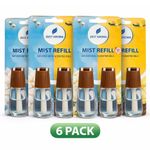 6x 20ml Zest Aroma Essential Mist Air Freshner Refill Relax Sleep Vanilla Cotton