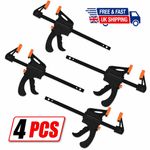 4x Ratchet Bar Quick Grip Clamps 4 Inch Quick Release Clamps Metal Wood Clamp UK