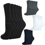 12 Pack Black Kids Socks School Socks Multipurpose Socks Girls Boys (Pack of 12)