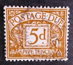 GB postage due SG D16 5d brownish cinnamon. 1931 .Fine Used.  Cat £45. Ref FF15