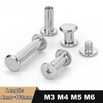 Chicago Screws A2 Stainless Steel Belt Bolt Craft Stud Bind Rivet Binding M3-M6