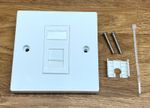 CAT6 CAT5E RJ45 Module in Single Faceplate 1 Port Network Data Wall Socket
