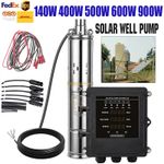 3" MPPT Controller Screw Solar Water Pump Deep Well Submersible Bore Hole Pump