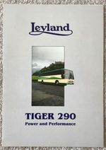 LEYLAND Tiger 290 Coach Sales Brochure c1984