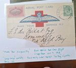 SOUTH AFRICA WW1 Air Mail Card 1918 "MAKE YOUR SIXPENCE FLY" Charity RedX 