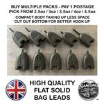 Solid Bag Leads, Carp Fishing In Line Leads, Packs of 3 or 5 in 2.5-4.5oz (403)