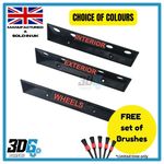 SET OF 3 Labelled Detailing Brush Holder Car Motorbike Valeting Wash