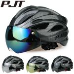 PJT Lightweight Breathable Bicycle Helmet With Magnetic Attraction Goggles Lens