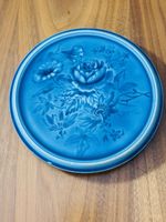 Antique Victorian Minton & Hollins Turquoise Teapot Trivet Floral Coaster c1890