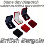 Velvet Necklace Box Pendant Jewelry Organizer Gift Box Storage for Trinkets UK