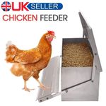 5KG Automatic Treadle Chicken Feeder Poultry Self Opening Ratproof Outdoor Metal