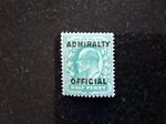 GB KEV 11  SG 0101  GREEN STAMP OVERPRINTED ADMIRALTY OFFICIAL MNH