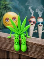 3D Articulated Fun Weed/ Leaf Buddy Cannabis Fun Buddy Figure Poseable Sit Toy