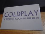 RARE PROMO Coldplay CARD Rush of Blood to the Head CHRIS MARTIN Clocks Scientist