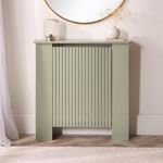 OHS Ribbed Radiator Cover Slatted Engineered Wood Side Board S M L Cabinet Shelf