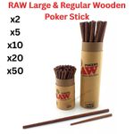 RAW Natural Wooden Poker Stick – Premium Rolling Tool – Pokers Pack for Cones