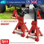 2Pcs 3 Ton Heavy Duty Axle Stands Floor Jack Lifting Capacity Stand Car Caravan.
