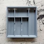 Grey Kitchen Cutlery Tray 500mm Blum Tandembox Drawer 422mm x 414mm Textured