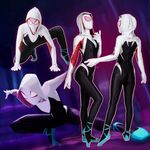 Spider Woman Gwen Stacy Costume Halloween Jumpsuit Spandex Bodysuit Gift Cosplay