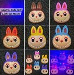 The Monsters Halloween LED LIGHT UP MASK KIDS ADULTS Costume Party & PUMP HAT 