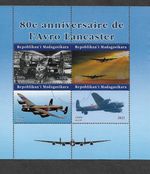 Aviation  Avro Lancaster- special sheetlet 80 years anniv Tchad cto-f.used-2021