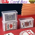 1/2pcs Clear Playing Card Box Deck Case Poker Card Holder Storage Container UK