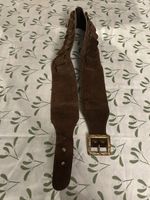 VINTAGE UNDERBERG SUEDE GUN BELT BEER BITTER HOLDER BANDOLIER