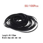 100pcs 40-135mm Mixed Rubber Drive Belts for Cassette Tape Deck CD DVD Player
