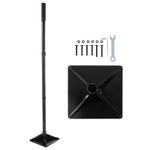 Heavy Duty 20cm Ground Tamper Earth Soil Rammer Hand Tool Adjustable Leveling