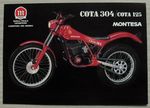 MONTESA COTA 304/125 MOTORCYCLES Sales Specification Leaflet c1986 #C-304/125/86