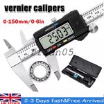150mm 6" Stainless Steel Digital Vernier Caliper Micrometer Electronic Tool +Box
