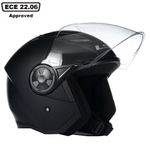 LS2 OF616 AIRFLOW MATT BLACK OPEN FACE URBAN Ece22.06 APPROVED MOTORBIKE HELMET