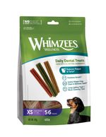 WHIMZEES By Wellness Stix, Dog Dental Sticks, 56 Pieces, Size XS, Dog Chews for
