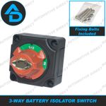 Battery Isolator Switch, 10mm Studs, Heavy Duty 300A Durite 0-605-09