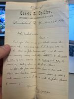 1880 Gerrit S Collier Kinderhook NY John Leadman S.L Mangoun Handwritten Signed