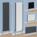 Vertical Horizontal Designer Bathroom Oval Column Radiator White Anthracite Rad